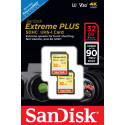 Sandisk mälukaart SDHC 32GB Extreme Plus 90MB/s 2tk