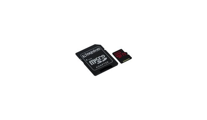 Kingston mälukaart microSDXC 512GB Canvas React 100R/80W U3 UHS-I V30 A1 + adapter