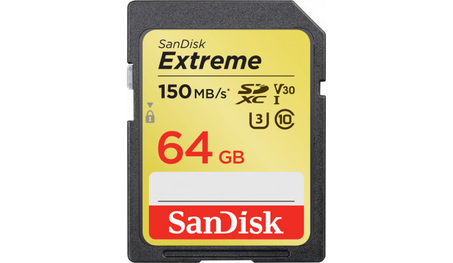 SanDisk mälukaart SDXC 64GB Extreme Video V30 U3