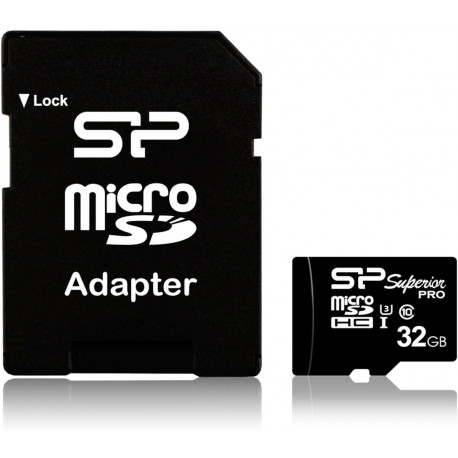 Silicon Power mälukaart microSDHC 32GB Superior Pro U3 + adapter