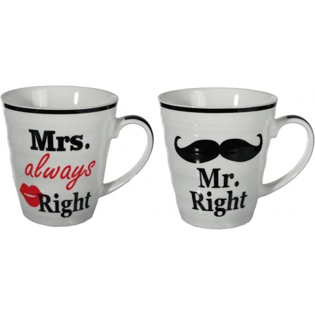 Комплект чашек Romantic Items Mr. Right & Mrs. Always Right