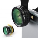 PL-A1 kit lenses for smartphone 3in1 | 180 fisheye, macro x10, wide 0.67x