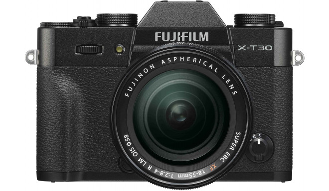 Fujifilm X-T30 + 18-55mm Kit, melns