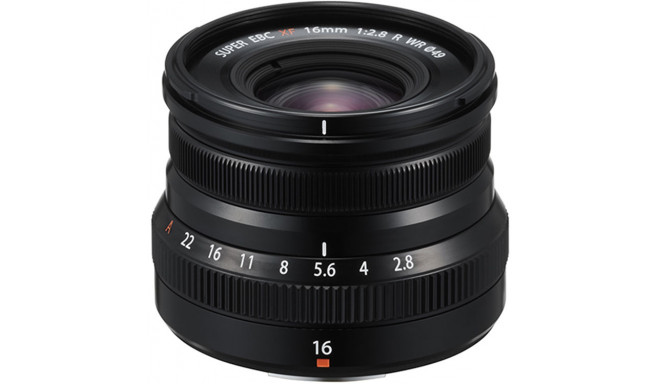 Fujifilm Fujinon XF 16mm f/2.8 R WR objektiiv, must