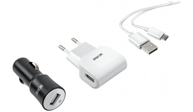 ACME CH13 Kit incl. Car + Wall Charger and Micro USB Cable