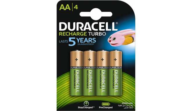 Аккумуляторная батарея Duracell AA 2400mAh B4 4шт