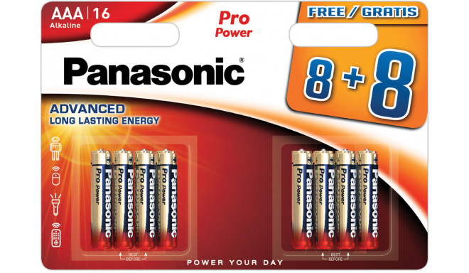 Panasonic Pro Power baterija LR03PPG/16B (8+8gb.)