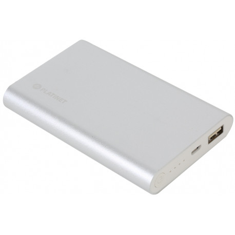 Platinet power bank 10000mAh LiPo, серебристый (42667)