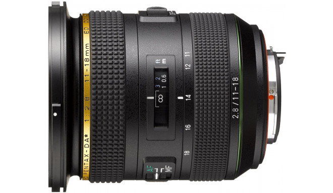 HD Pentax DA 11-18mm f/2.8 ED DC WR AW lens