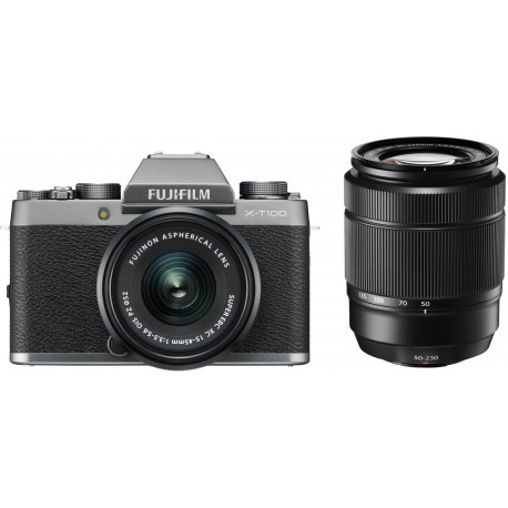 Fujifilm X-T100 + 15-45mm + 50-230mm Kit, dark silver