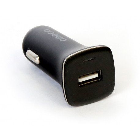 Omega autolaadija 1xUSB 3000mA Quick Charge, must