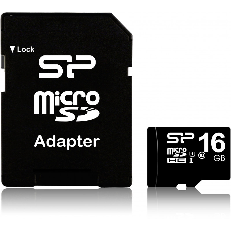 Silicon Power mälukaart microSDHC 16GB Class 10 + adapter