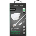 Vivanco laadija USB-C 3A 1,2m, valge (60020)