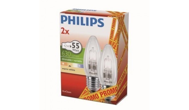 Philips halogeenpirn EcoClassic E27 42W 2800K