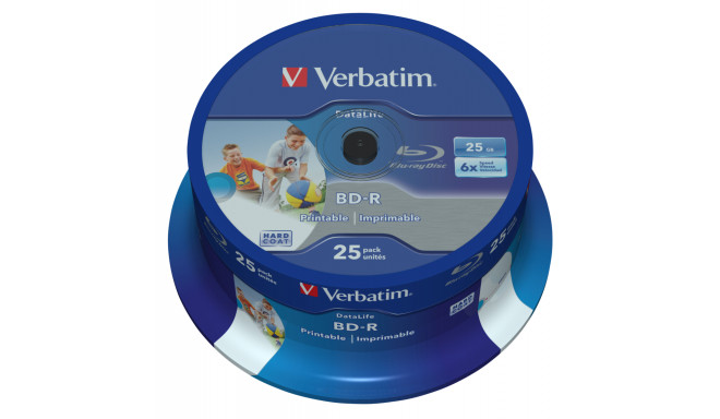Verbatim BD-R 25GB 6x Printable 25pcs cake