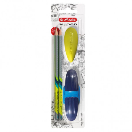 Herlitz harilik pliiats 2 tk+kustukumm teritaja My.pen