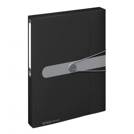 Herlitz Plastikāta mapīteA4/4cm Easy Orga, melns