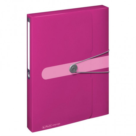 Herlitz Plastikāta mapīteA4/4cm Easy Orga, sārts