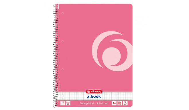 Spiraalkaustik A4/80 ruuduline Color Block indoneesia roosa