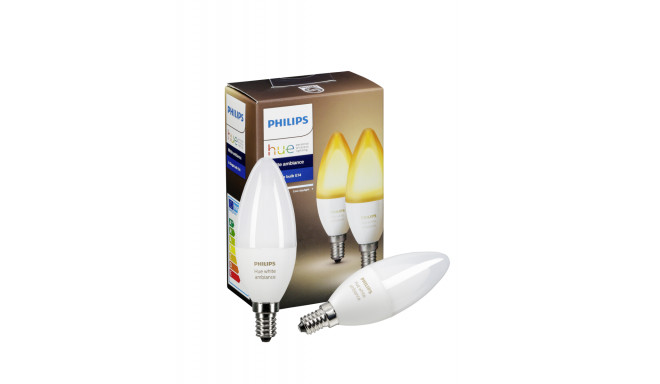 Philips smart bulb Hue White Ambiance LED DIM E14 6W 2pcs