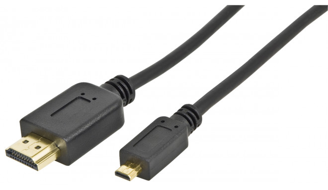 Vedimedia HDMI/HDMI micro cable HEAC High Speed w.ethernet 1,0 m