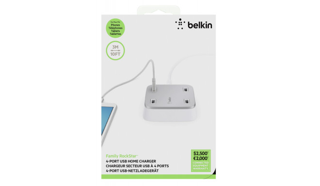 Belkin USB hub Family Rockstar 4-port F8M990vfWHT