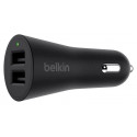 Belkin car charger 2 x 2,4A, must (F8M930btBLK)