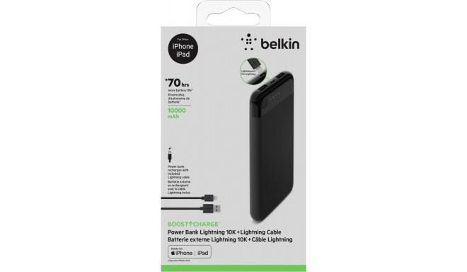 Belkin Boost Charge Power Bank 10K Light.Connector+ Cable black