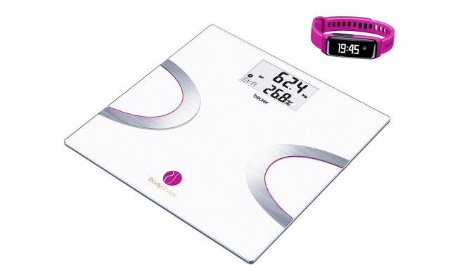 Beurer bathroom scale BF710 + activity monitor AS81, pink