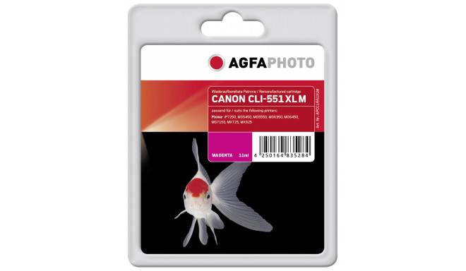 AgfaPhoto tindikassett CLI-551 XL M, magenta