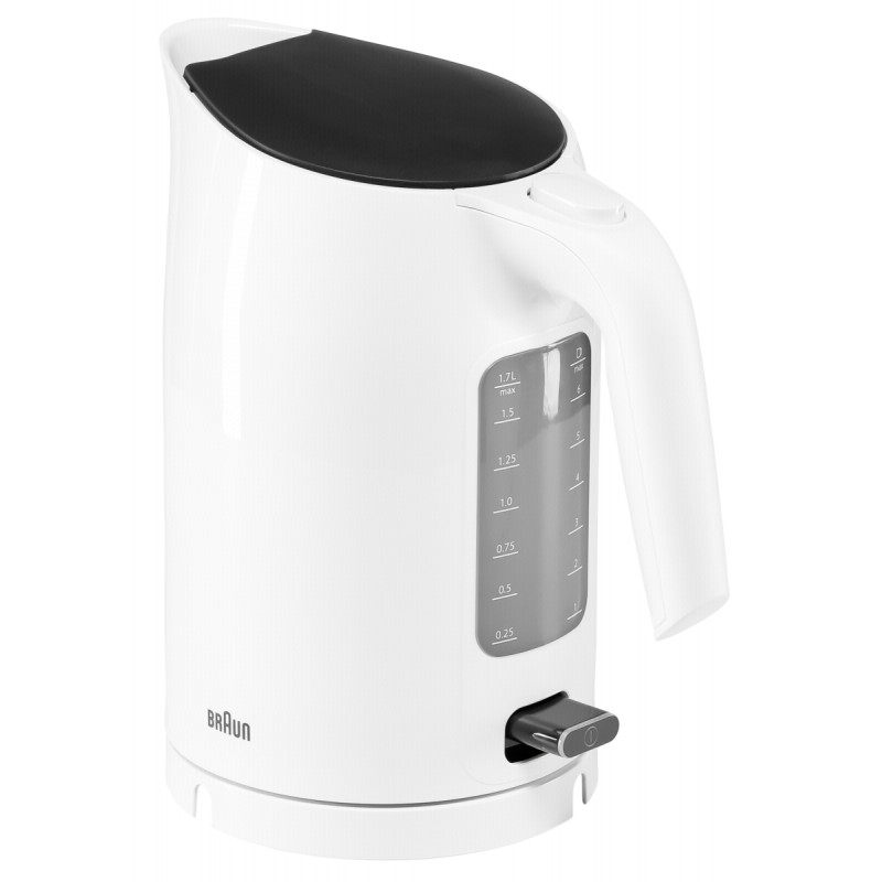 Braun WK 3110 WH Kettle Capacity 1.7 L 3,000 Watt Quick Boil System  Removable Anti-limesca