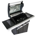 Gas BBQ CHEF-1 with 3-burners,  122x59xH112cm, steel body, color: black