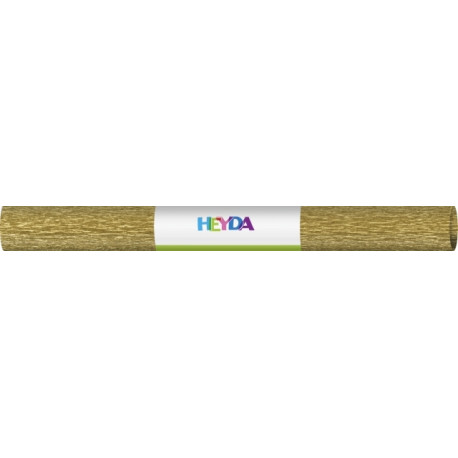 Krepp- paber 50x250cm 60gsm gold, Heyda, Brunnen