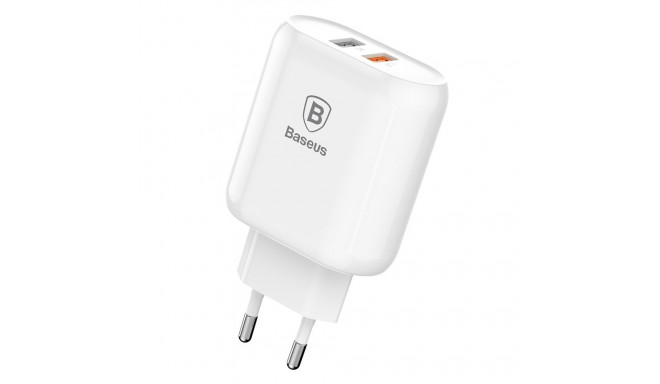 Baseus Bojure Quick Charge 3.0 Premium Travel Charger 12V / USB / 3A / 23W / White (EU Blister)