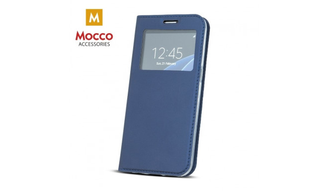 Mocco Smart Look Case Чехол Книжка с окошком для телефона Apple iPhone X / XS Синий