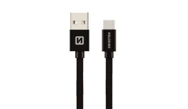 Swissten Textile Universal Quick Charge 3.1 USB-C Data and Charging Cable 3m