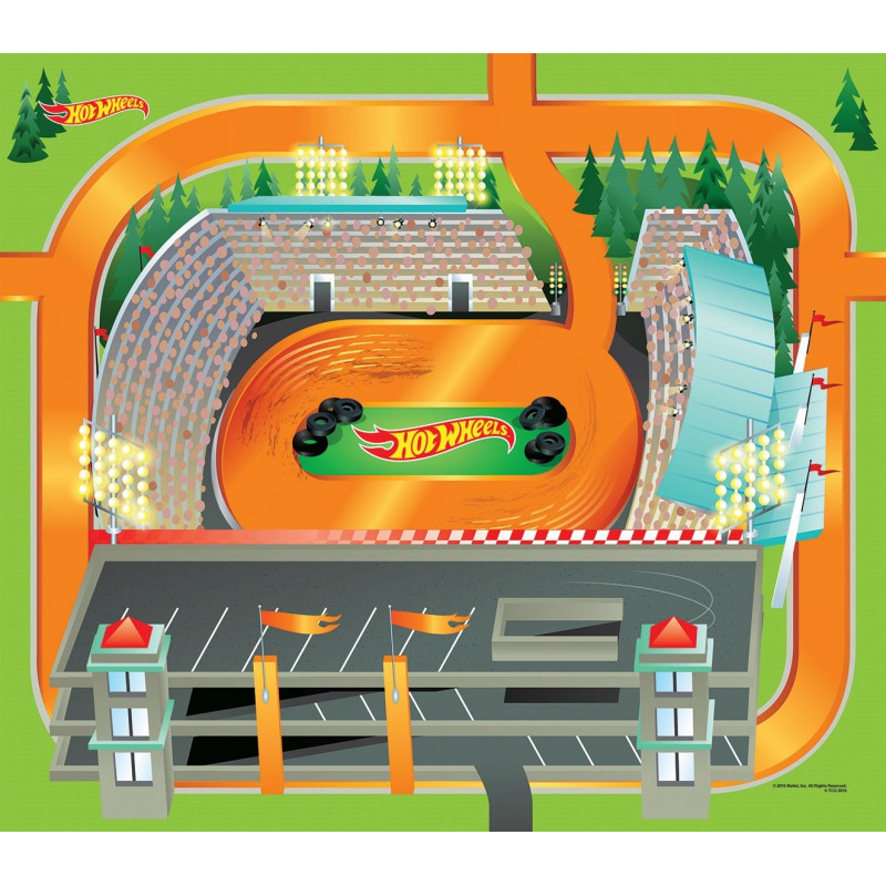 Tcg Play Mat With Vechile Hot Wheels Felt 30741 Racing Tracks Accessories Photopoint