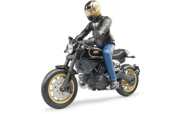 BRUDER Scrambler Ducati Cafe mootorratas juhiga, 63050