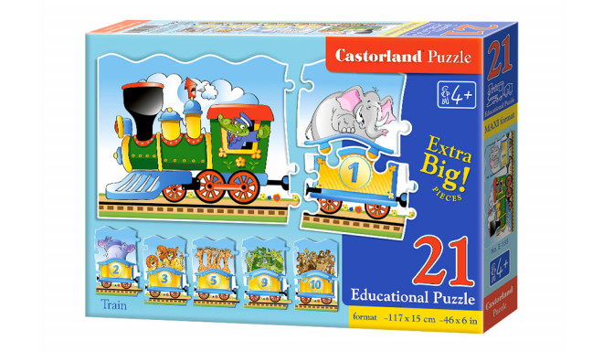 CASTORLAND puzzle education Train, 21 el.E-135
