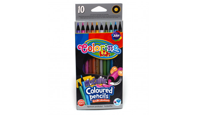 COLORINO Metallic round coloured pencils 10 colours, 34678PTR