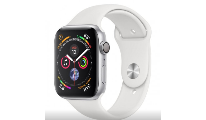 Apple Watch S4 44mm Silver Alu White Sport Band (GPS) MU6A2GK/A