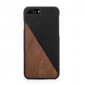 Woodcessories EcoSplit Wooden+Leather iPhone 7+ / 8+ Walnut/black eco249