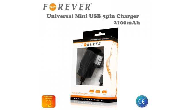 Forever 2.1A Travel Charger Mini USB 5pin Tab