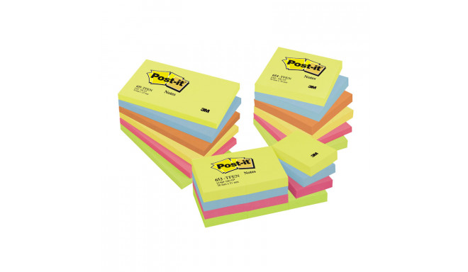 Märkmepaber Post-It Energetic 38x51mm värviline, 12 tk