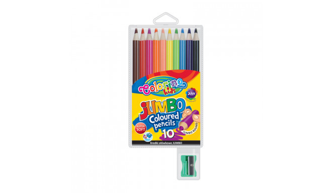 Värvipliiatsid Colorino Kids Jumbo, 10 värvi