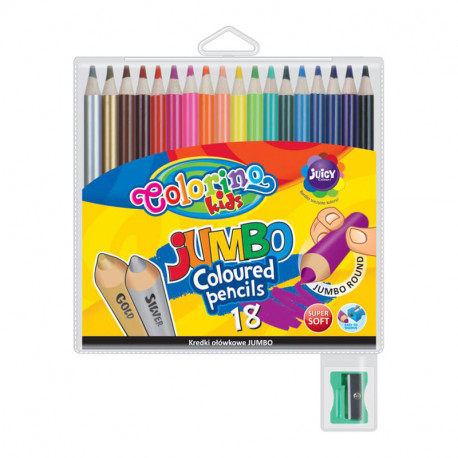 Värvipliiatsid COLORINO JUMBO, 18 värvi