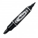 Marker perm. Zebra Mckie Bold 2 otsaga 1.0mm koon./4-6mm lõigatud ots, must