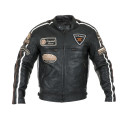 Leather motorcycle jacket for men W-TEC Sheawen