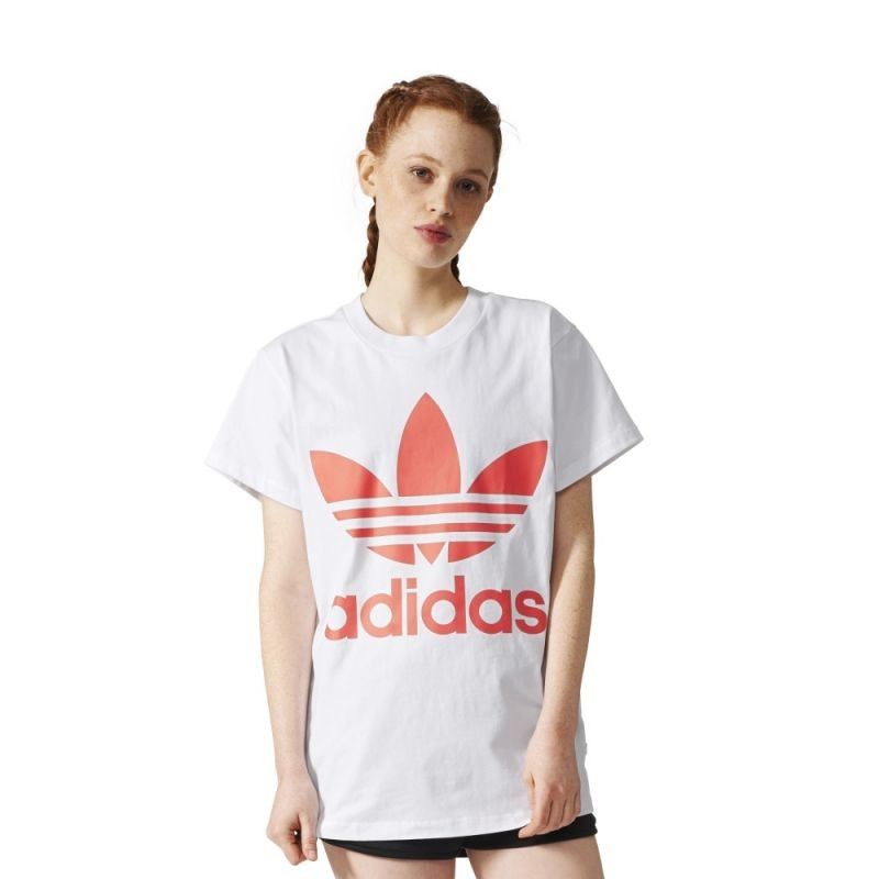 Adidas oversized on sale trefoil w t-shirt