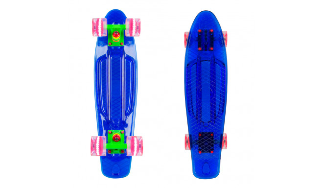 Skateboard Penny Board WORKER Transpy 400 22” with Light Up Wheels
